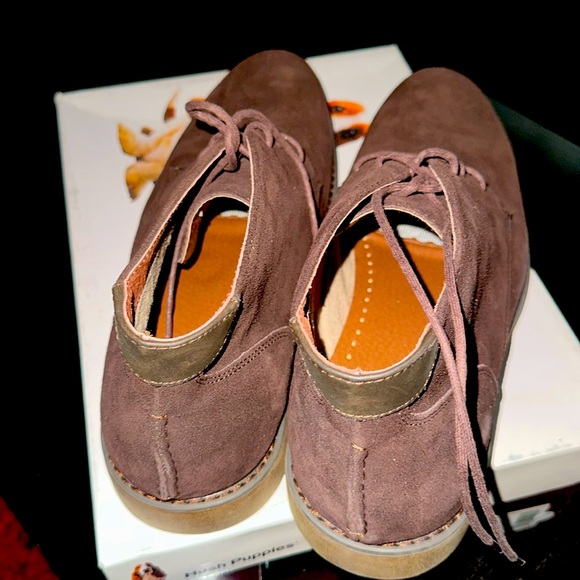 Men’s Rare *Never Worn* Authentic Chocolate Brown Suede Hush Puppies US12 Wide - Picture 3 of 6